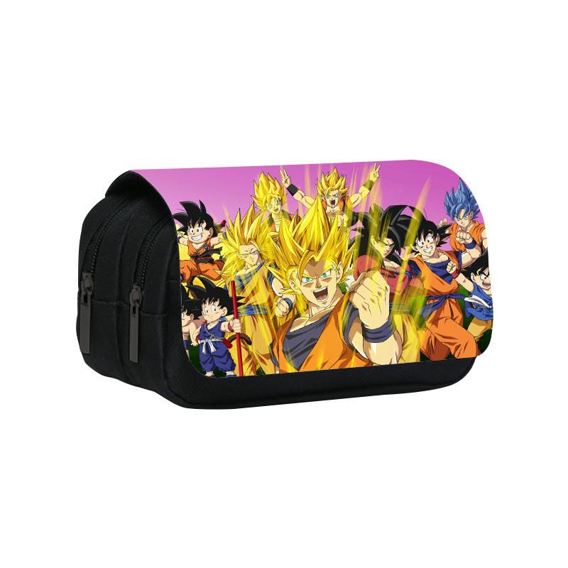 Dragon Ball Double Layer Pencil Case With Large Capacity For Students And Office Use