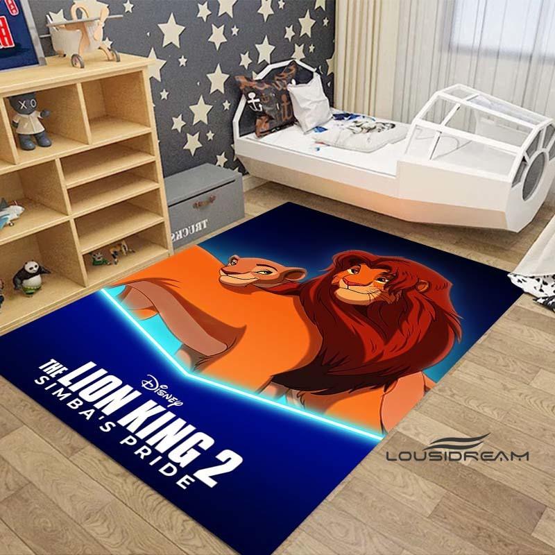 Anpassbarer großer Simba König der Löwen Zeichentrickteppich, geeignet für Wohnzimmer, Kinderzimmer, Sofas, Fußmatten, und ist rutschfest