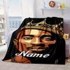 Custom Name Hip Hop Blanket Bed Sofa Blanket Flannel Blanket for Camping, Hiking, Picnic Essentials,gift for Family and Friends