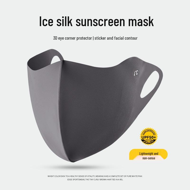 Ono Rouge High-End Facekini: Eis-Seide UV-Schutz, Atmungsaktive Sonnencreme-Maske mit Augeneckenschutz für Damen