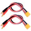LinsyRC 2-Pack Καλώδιο Προσαρμογέα Φόρτισης από Αρσενικό Βύσμα XT90 σε Βύσμα Μπανανά 4mm για Ελικόπτερα RC, Τετρακόπτερα και LiPo