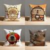 Capybara Pillow Case Print Polyester Fiber 40X40 Cm Home Sofa Throw Cushion Cover Decoration