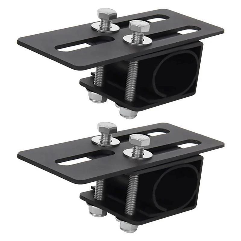 2 pièces Support de montage de barre lumineuse pour galerie de toit de voiture Universel Métal Auto SUV 4X4 Supports de lampe pour barres transversales