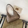 Borsa a tracolla singola a forma di mezzaluna, di grande capacità, semplice, design alla moda sotto il braccio, texture alla moda