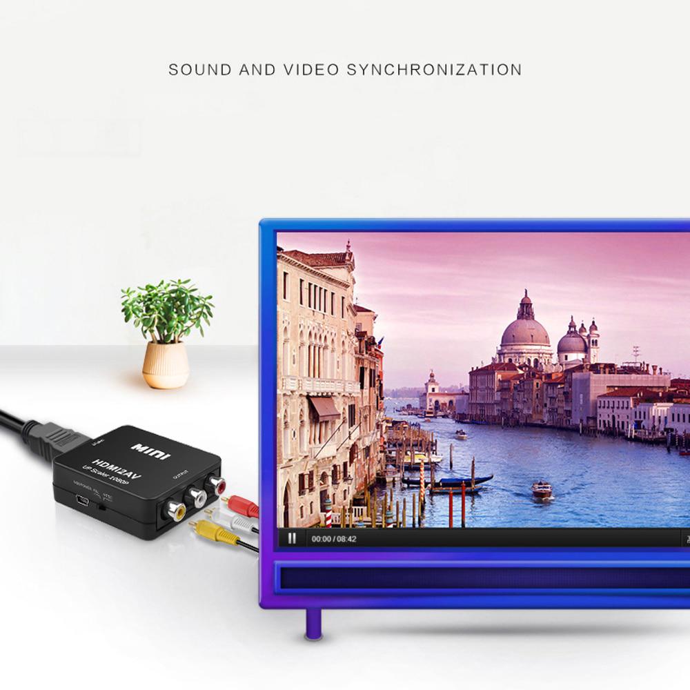 HDMI–RCA AV/CVBS adapter HD 1080P Mini HDMI2AV videokonverter doboz PS3 videomagnóhoz DVD PALMTSC PC