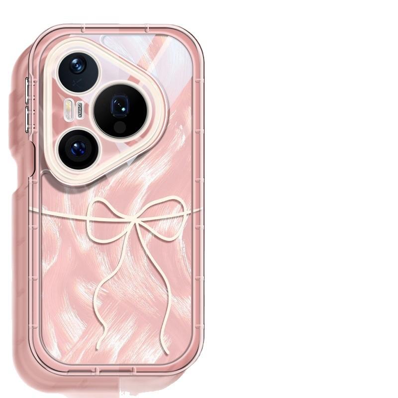 Applicable to Huawei pura80 mobile phone case lens all-inclusive mate70 airbag anti-drop p60 feather yarn p70pro personality