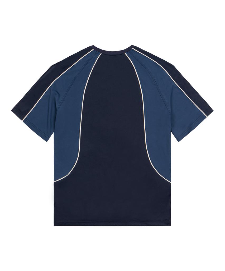 Hyeonpiteu Sporty Jersey T-Shirt-[Blue]