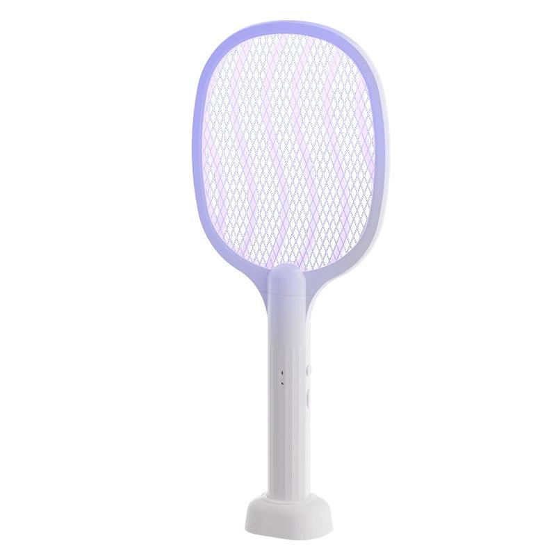 Raqueta eléctrica antimosquitos recargable 2 en 1 lámpara matamosquitos plegable automática