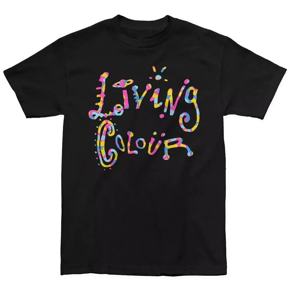 HOT NEW Living Colour Band T-shirt Black Short Sleeve All Sizes S-5Xl Unisex T-Shirt