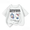 Fashionable Children's T-shirt, Cute Cartoon Street Top for Summer, Doraemon Casual Wear