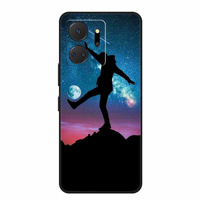 Phone Case For Honor X7a Back Cover Case X 7 a Coque Shockproof Black Silicone Soft Funda For Honor Play 7T 7 T Case Play7T Capa