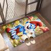 Custom Name Personalized Blue Smurfs Print Carpet, Versatile Home Decor Rug, for Playroom, Apartment, Balcony, Entryway, Hallway Gift