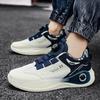 Running Shoes Men's Spring and Autumn New Platform Basketball Shoes Heightening Sports and Leisure Shoes Flying Woven Breathable Rotating Buckle M