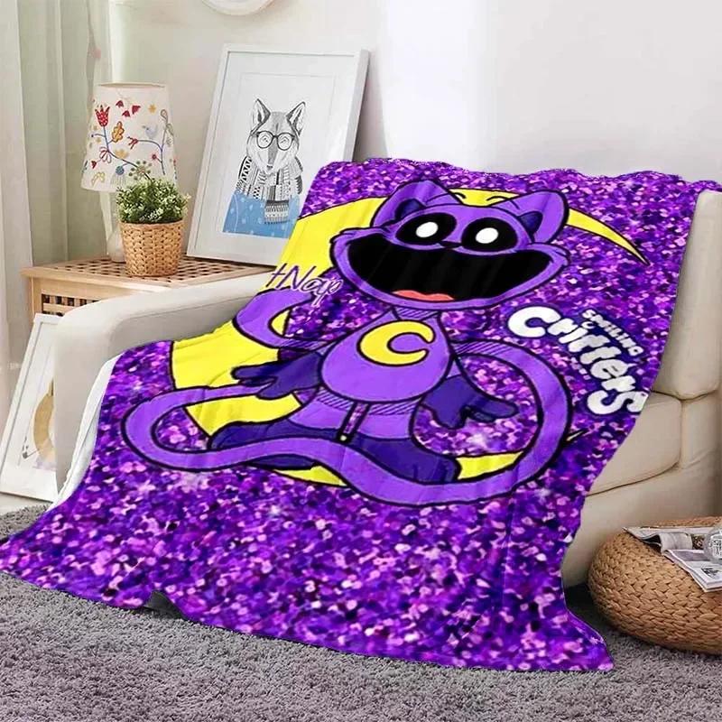 Couverture pour bébé imprimée en 3D CATNAP DOGDAY Cartoon Smiling Critters Babes Tapis super doux et chaud pour chambre à coucher, salon, canapé, lit, voiture