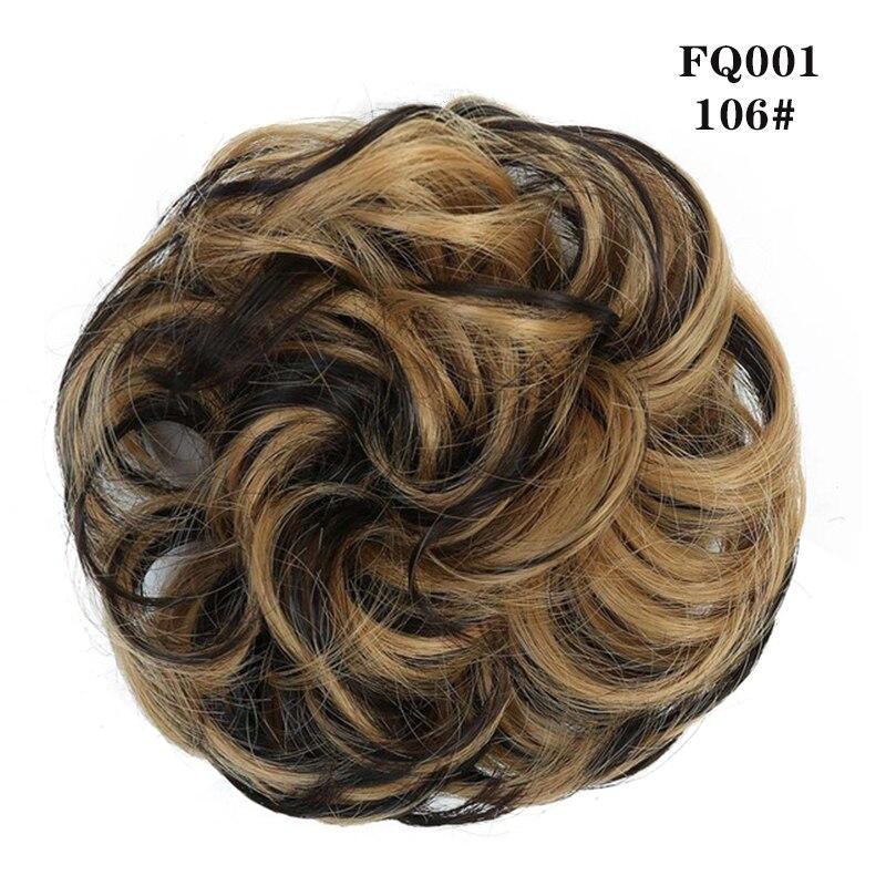 Hair Ring Wig New Synthetic Hair Scrunchies Chignon Elastic Band Made Of Hair Messy Curly Hair Bun Hairpiece Ponytail For Women Heat Resistan LUPU