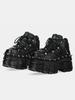 2025 New Punk Style Women Shoes Lace-up Heel Height 10CM Platform Shoes Woman Metal Decor Woman Sneakers Gothic Ankle Rock Boots