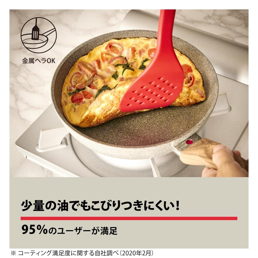 Ballarini Bratpfanne, 26 cm, hergestellt in Japan, nur für Gasfeuer, Granitium-5-Schicht-Beschichtung, Olbia, „Olbia Italy“ [Autorisiertes Produkt] Z1032-040