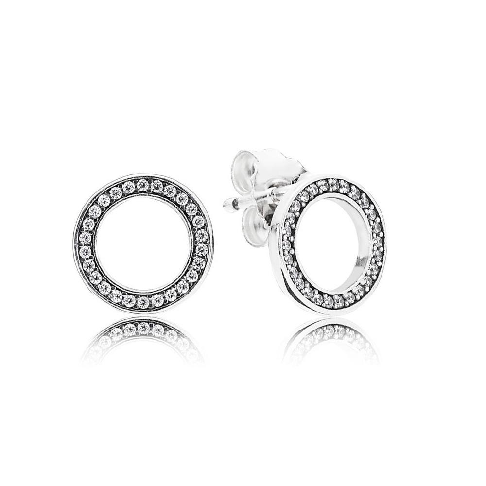 1 Pair 925 Sterling Silver Earrings Rose Gold Crown Square Shape Zircon Cz Earrings For Women Fashion Wedding Party Jewelry Gift