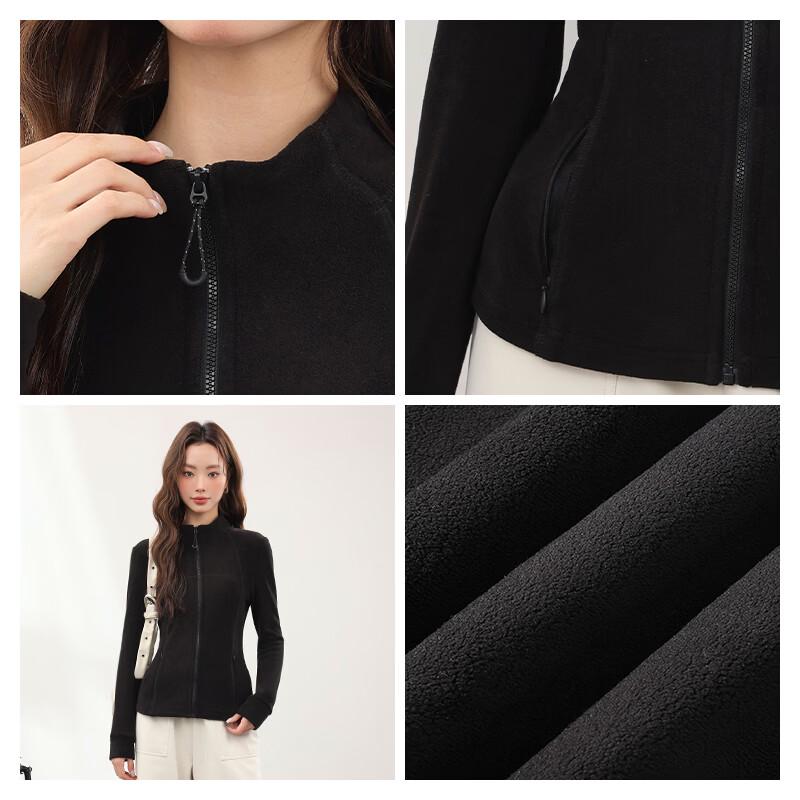 MJ STYLE Women's Stand Collar Fleece Jacket