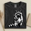 Raccoon Middle Finger T-Shirt, Funny Rude Raccoon Shirt, Sarcastic Animal Graphic Tee, Dark Humor Gift, Trash Panda Shirt
