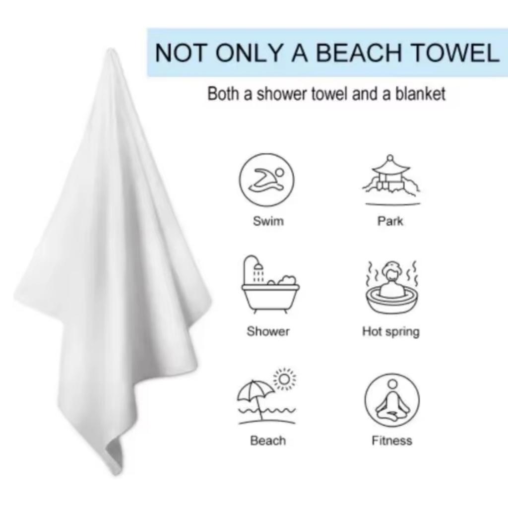 It Is Time Beer Beach Towel, Patterned Sun Protection Windproof Absorbent Microfiber Blanket For Pool Camping Travel Fun