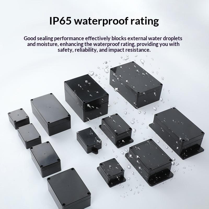 1/3Pcs Plastic Electronic Project Instrument Case Ip65 Waterproof Black Junction Box Outdoor Container Power Enclosure Tools
