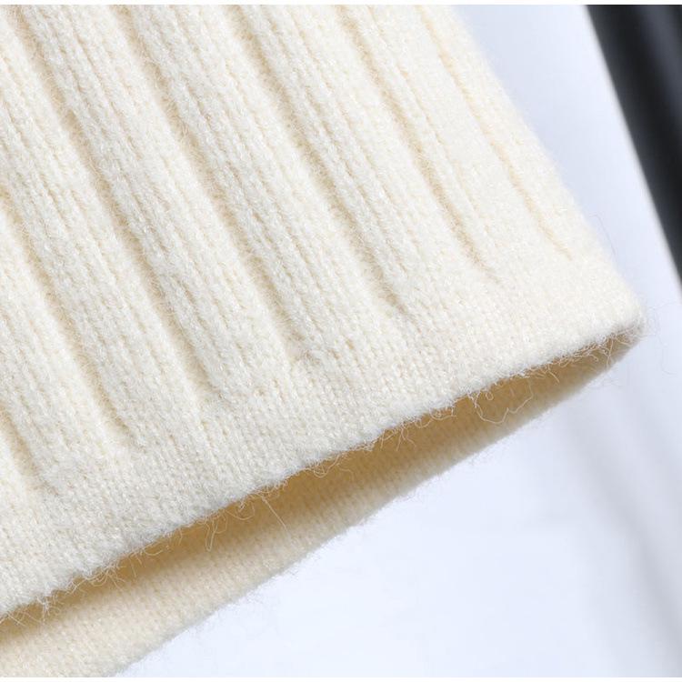 Dames Dik Gebreide Midi Rok met Split - Veelzijdige Elastische Taille Wol voor Herfst/Winter 2025