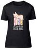 Das Leben ist besser mit Katzen und Büchern Welttag des Buches Damen T-Shirt Damen Geschenk T-Shirt