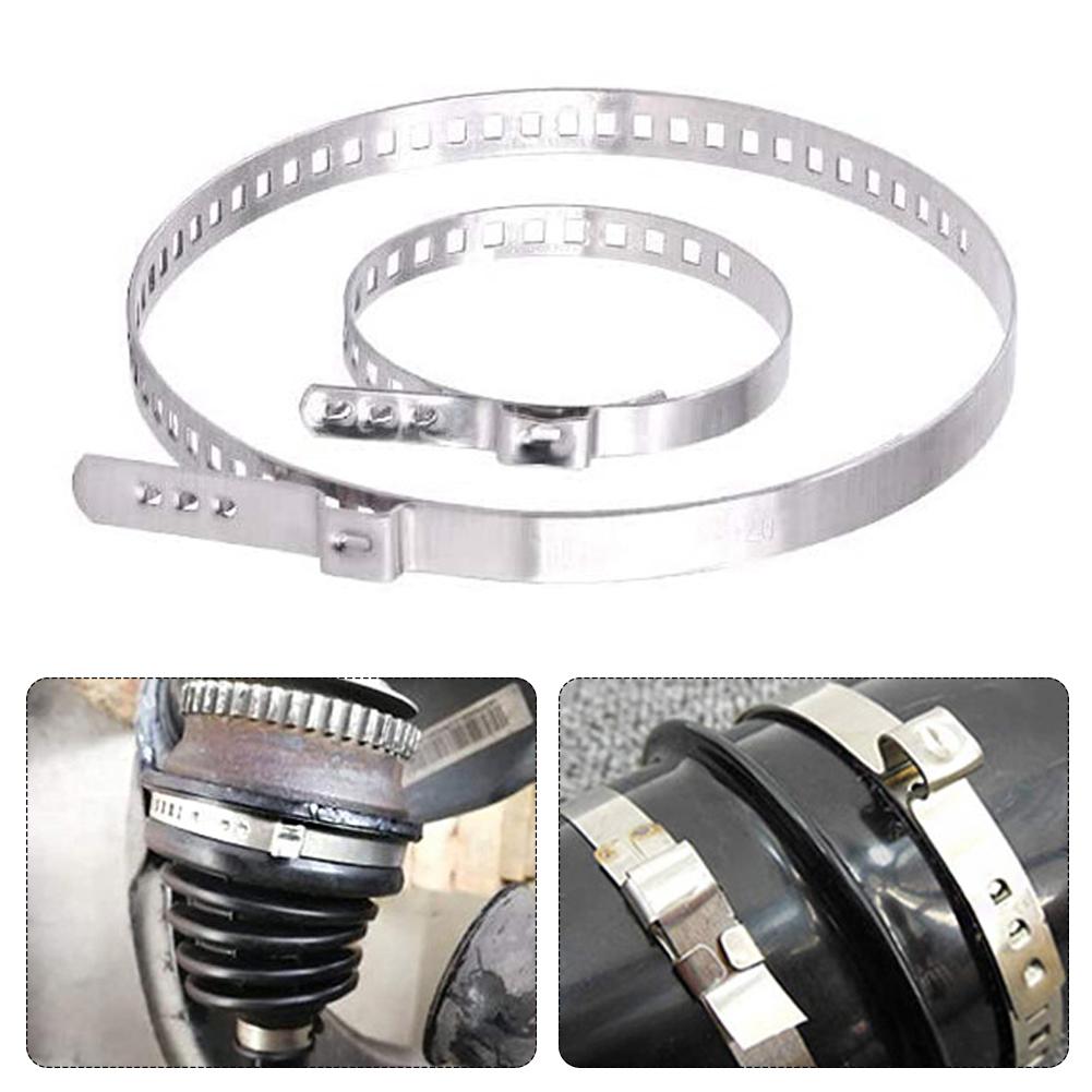 10Pcs Stainless Steel Adjustable AXLE CV Joint Boot Crimp Clamp Kit 25- 42mm 70- 120mm For Harley Yamaha Aprilia Honda