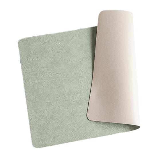 Yousheng Double-Sided Placemat Waterproof Oil-Proof Heat Resistant Coaster for Dining Table Faux Leather Non-Slip Pad for