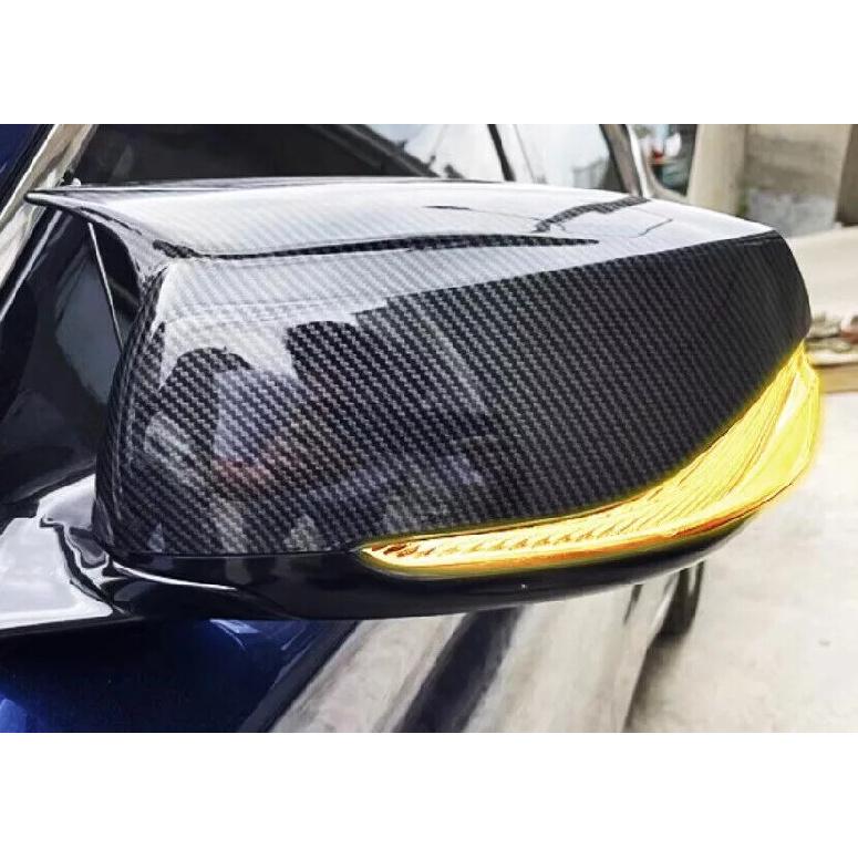 Rear Carbon Fiber Style Side Mirror Covers For Infiniti Q50 Q60 Q70 2014-2021 US