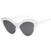 Retro White Cat Eye Sun Eyeglasses for Female Retro Latest Stylish Compact Half Frames Eyewear Trending Travel Sexy Woman Sunglasses