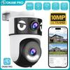 Caméra IP OKAM PRO APP Wi-Fi 5G Caméra Double Objectif HD 10MP PTZ Vision Nocturne Couleur Interphone Bidirectionnel Suivi de Mouvement Caméra Intelligente IA