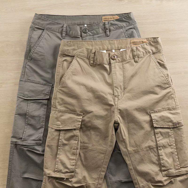 Men's Korean Straight Loose Workwear Overalls – Casual, Multi-Pocket, Summer Pants