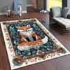 Afrikanischer Tiger Teppich Floraler Vintage Teppich Fuchsteppiche Einweihung Luxusgeschenk Fußmatte für Schlafzimmerästhetik Weihnachten Heimdeko