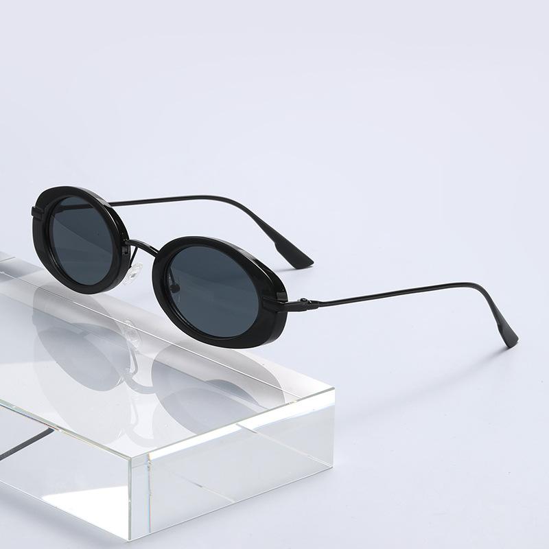 New Vintage UV400 Oval Sunglasses Full Frame Versatile Simplicity Advanced Ultraviolet Proof Travel Beach Shades Glasses