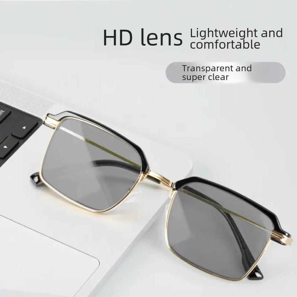 Lunettes de lecture intelligentes bifocales à changement de couleur pour hommes d'âge moyen et seniors