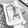 Kawaii Kat Transparant Acryl Luxe Fotokaarthouder Kpop Idol Kaartbeschermer Creatieve Tas Hanger Campus ID Opbergtassen