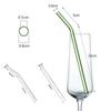 20cm Reusable Glass Straws, High Borosilicate Smoothie Cocktails Straw Environmentally Friendly Drinkware Straw Wine Accessories