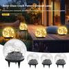 Waterproof Solar Globes Cracked Glass Solar Energy Solar Lights Warm and Colorful Light Auto on/Off LED Garden Lights Lawn