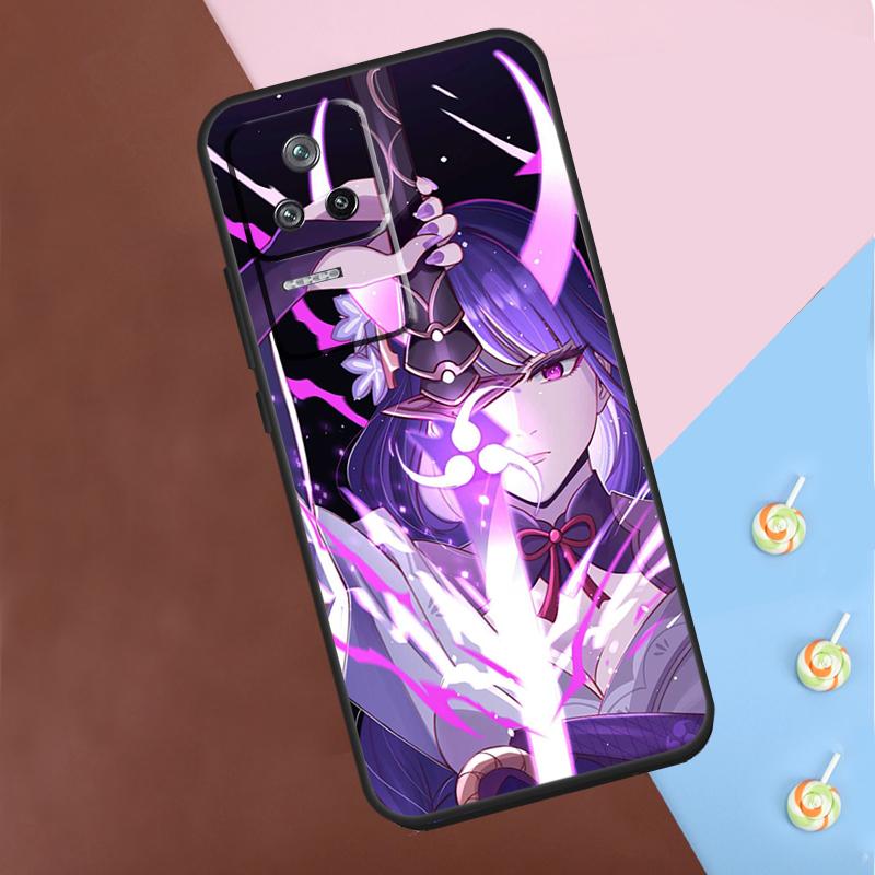 Raiden Shogun Genshin Impact Case For Xiaomi 13T Pro 14 12T 11T 12 13 Lite POCO F5 X3 X4 X5 X6 Pro M6 F3 F4 M5s Cover