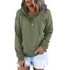 Dames Lange Mouw Losse Casual Hoodie met Trekkoord en Zak