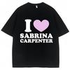 Vintage Sabrina Carpenter Tshirt Short N Sweet Tour Unisex Hip Hop Cotton T Shirt Men Women Y2k T Shirts Fans Gift