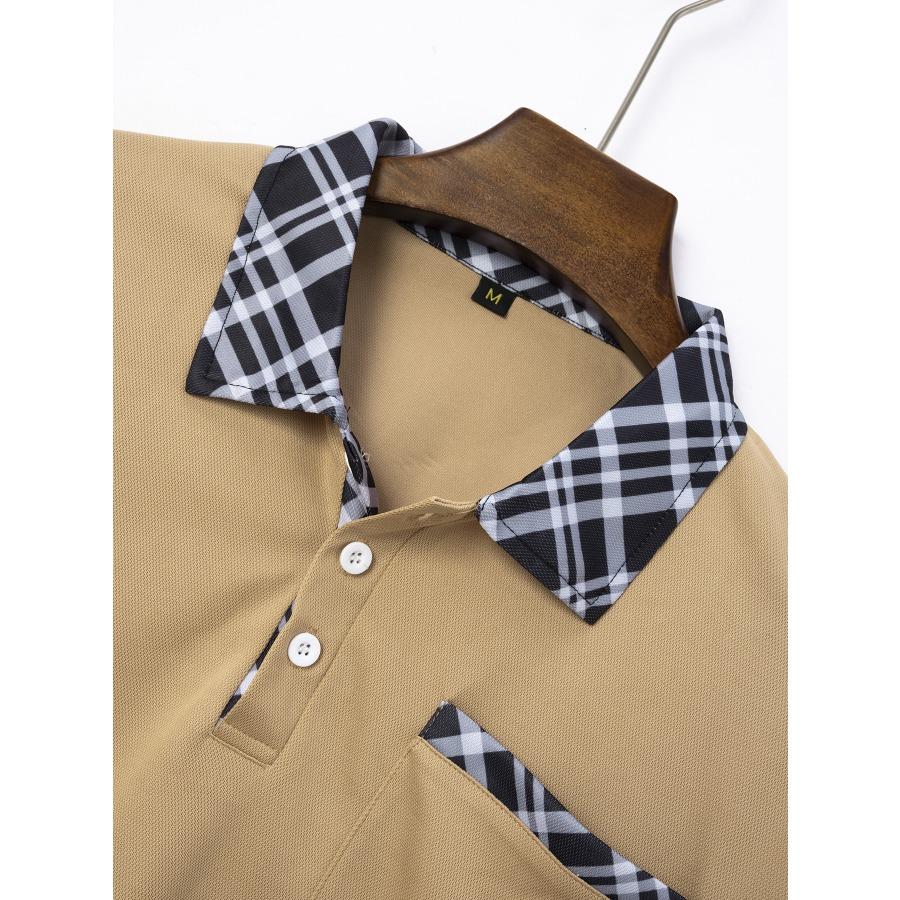 Men's Plus Size Summer Tops Casual T Shirt Man Pocket Lapel Short Sleeve POLO Shirt
