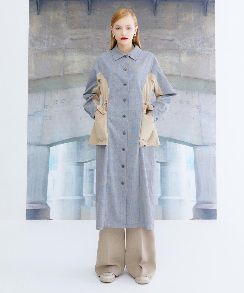 The Studio K String Shirt Dress_Beige