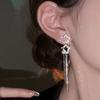 Neue Einfache Sterne Quastenohrringe Für Damen Zarte Glänzende Strassstein Hängeohrringe Mode Hochzeit Geschenk Schmuck
