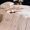 Premium Light Luxury 100S Long-Staple Cotton Four-Piece Set, Bed Sheet Quilt Cover, Bedding Embroidery, Sleeping Naked, Cotton Spring