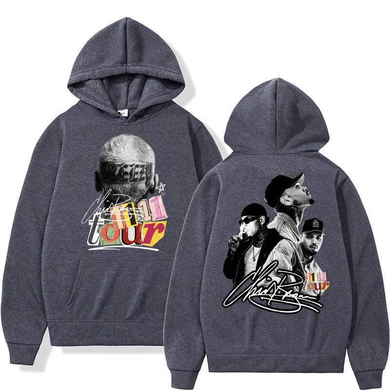 Sweat à capuche graphique rappeur Chris Brown Hip Hop Vintage Harajuku Pullovers Mode Oversize Hommes Femmes Sweat-shirt Cadeaux
