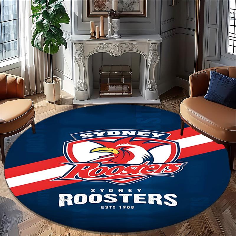 1pc Football Team (23) Print Round Carpet Chair Round Carpet Suitable for Bedroom Living Room Home Decorative Carpet