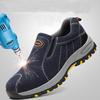 Mode Stahl Kappe Sicherheit Arbeit Schuhe Männer Atmungsaktive Slip-on Casual Stiefel Herren Versicherung Pannensichere Schuh